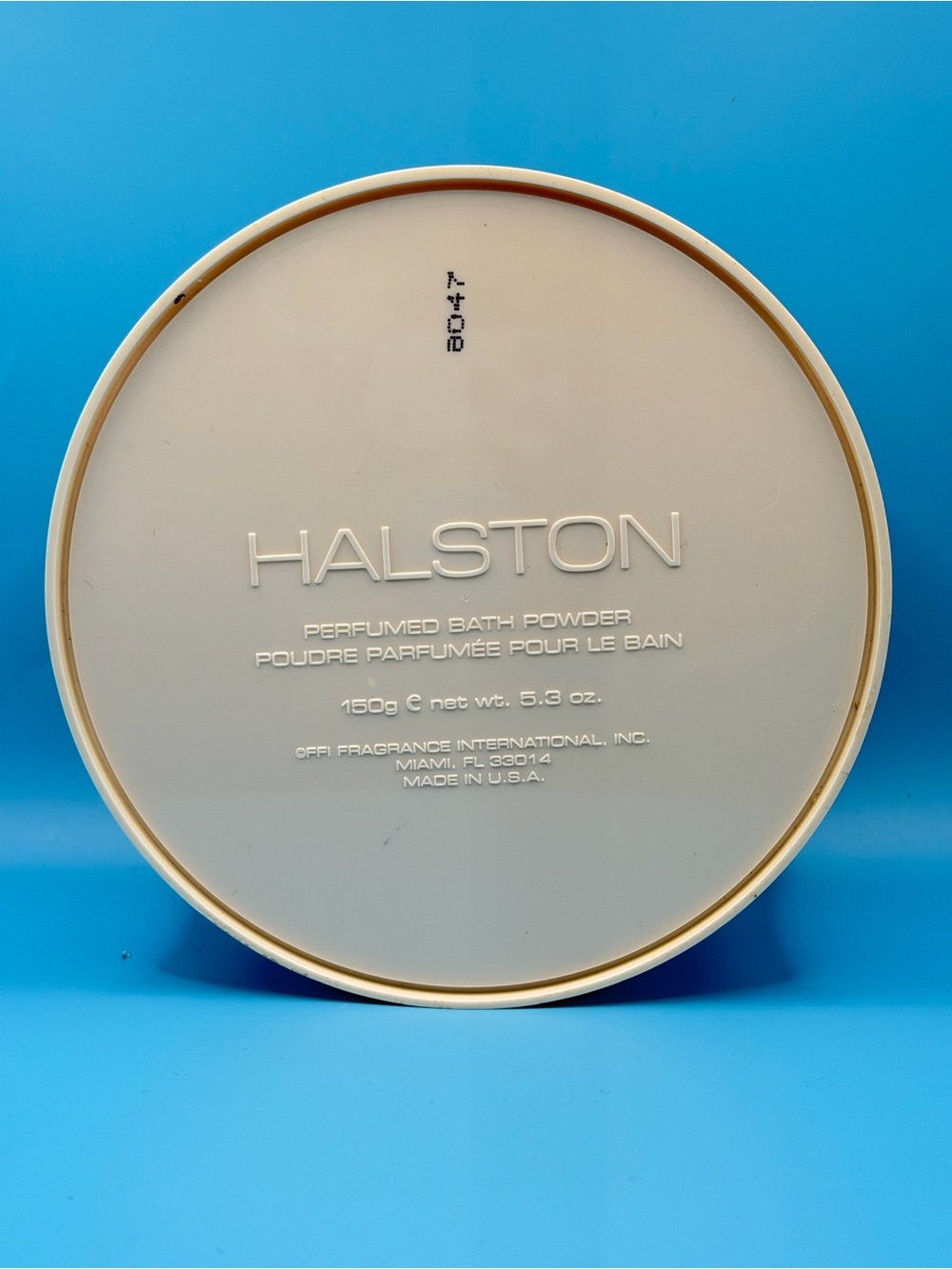 Halston Perfumed Bath Powder 5.3 oz NEW SEALED - No Box - Damaged Lid Vintage